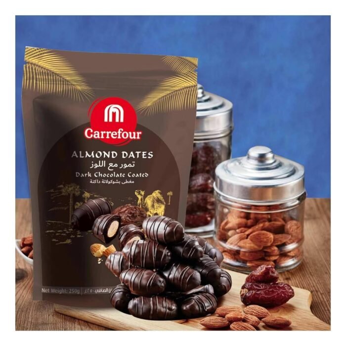 Carrefour Almond Dates Covered Dark Chocolate Stuffed With Roasted Almond 250gm