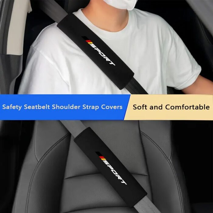 2pcs Soft Fluff Car Seat Belt Cover Safety Belts Shoulder Protection - Image 2