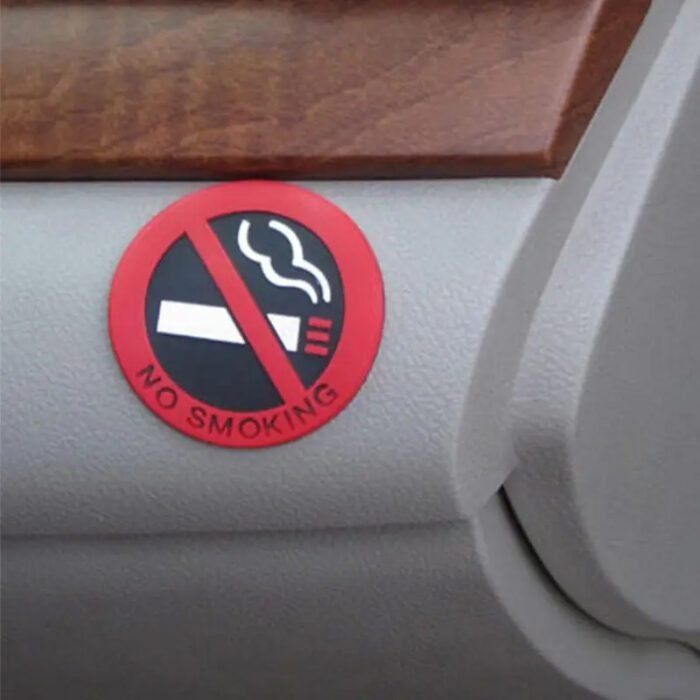 No Smoking Car Stickers Styling Round Red Sign Vinyl Sticker For Auto Motorcycle Home Wall Outdoor Car Accessories - Image 5