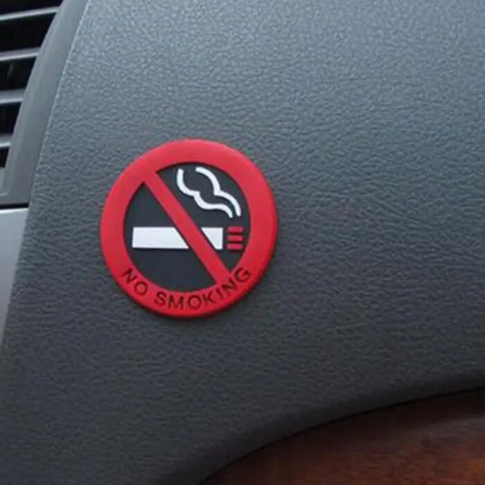 No Smoking Car Stickers Styling Round Red Sign Vinyl Sticker For Auto Motorcycle Home Wall Outdoor Car Accessories - Image 4